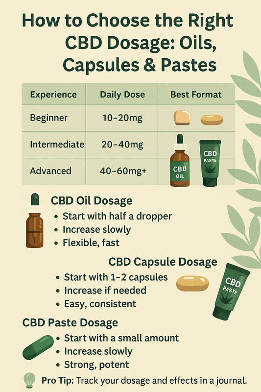 How to Choose the Right CBD Dosage: Oils, Capsules & Pastes