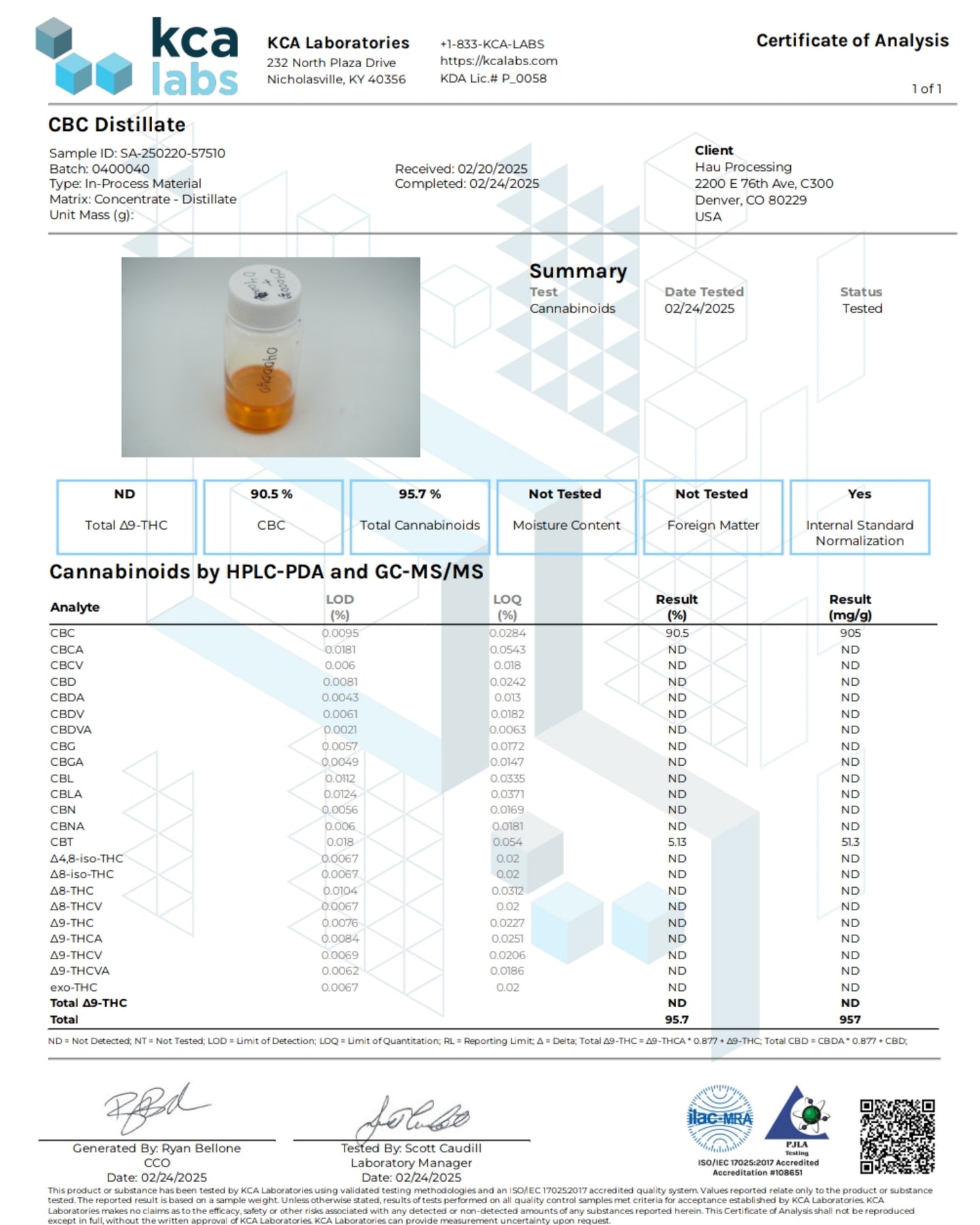 CBC (Cannabichromene) Isolate 95.7% – 1ml Glass Syringe | Pure & Potent