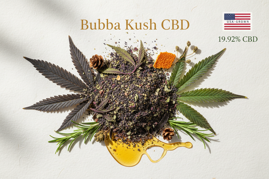The Ultimate Bubba Kush 59 | Full-spectrum | All Natural Terpenes  | Premium  CBD Kief 19.92% | USA-GROWN Guide - Benefits, Dosage & Tips