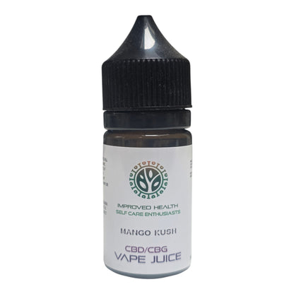 Broad Spectrum CBD Vape Juice 2500mg Mango Kush CBD + CBG 30ml