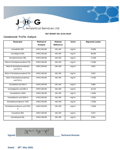 Jack Frost CBG FECO Oil – 3179mg/30ml